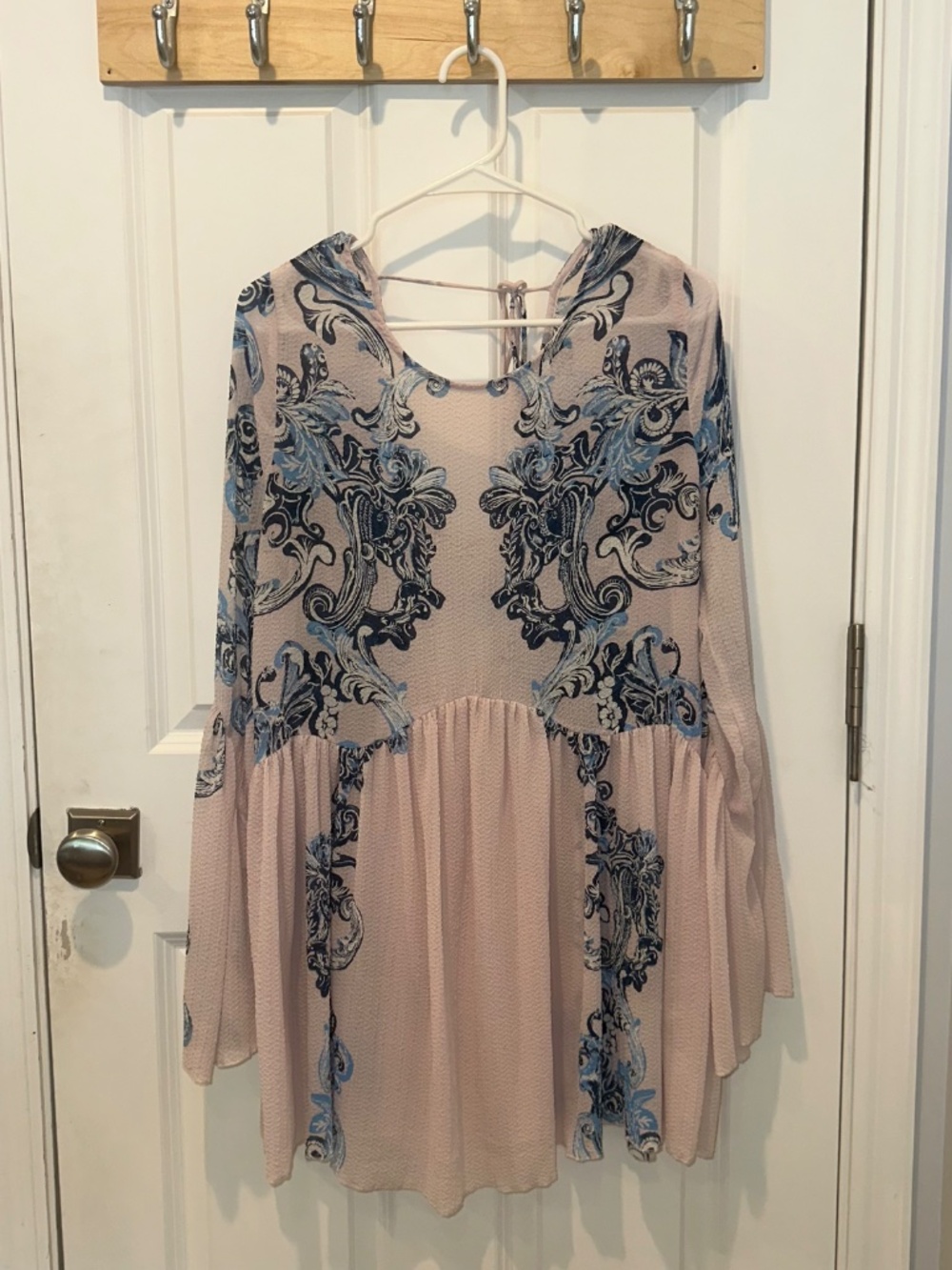 Free People Sheer Long Sleeve Cover Up Dress